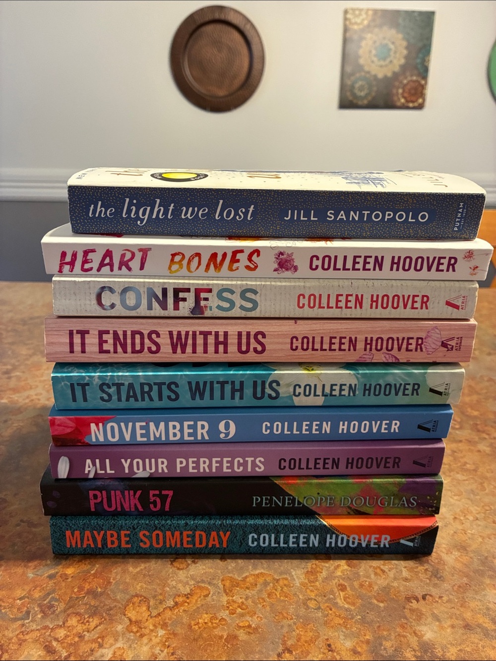Stack of Colleen Hoover & Contemporary Paperbacks (Assorted Colors)